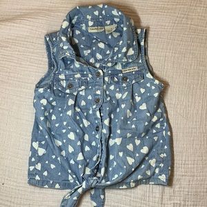 Girls button up tank top | size 5 | Calvin Klein